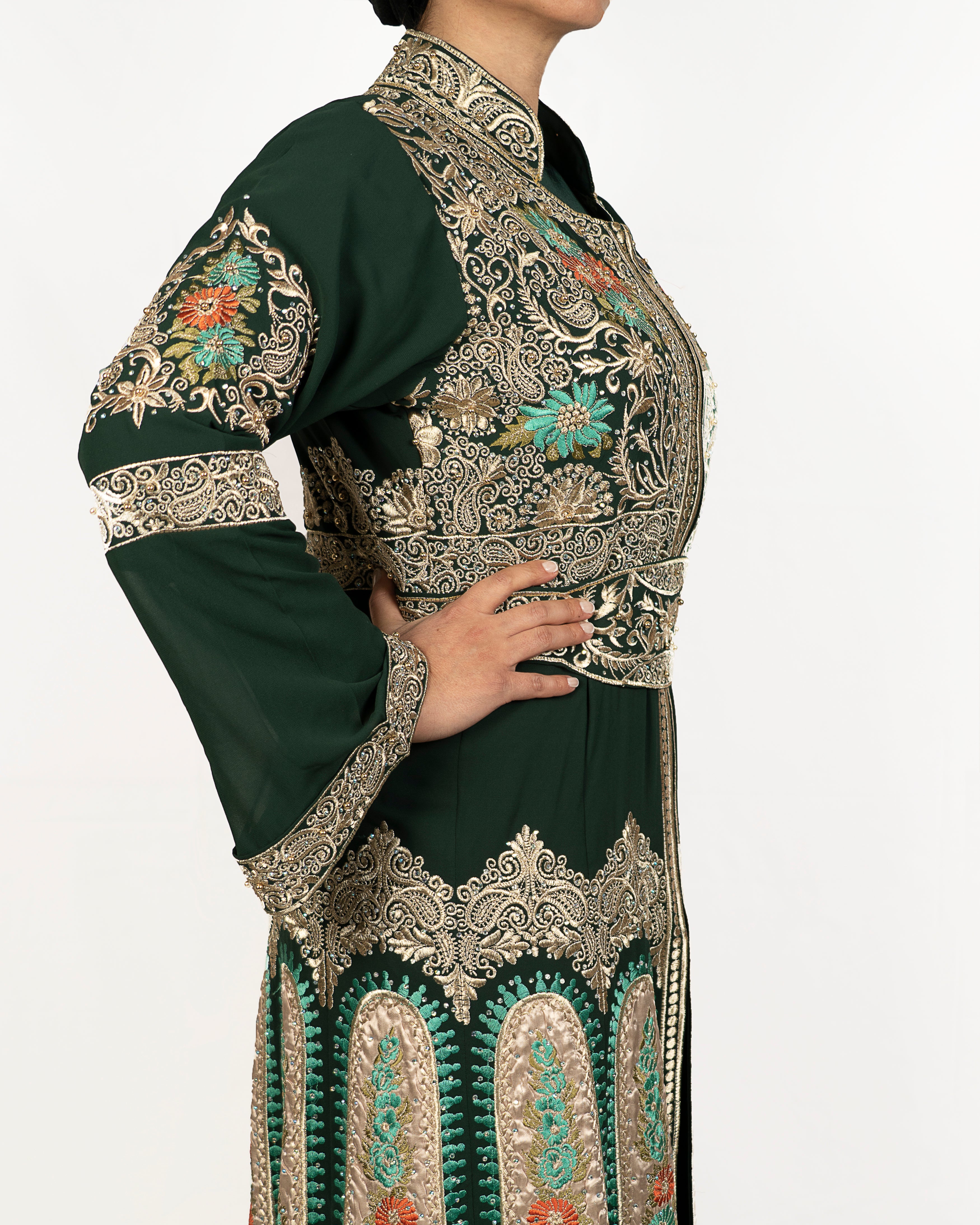 Embroidered caftan dress best sale