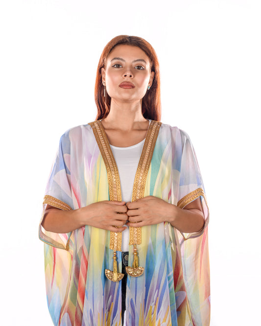 Shifon multicolor bisht