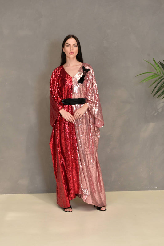 Full sequence embroidered kaftan