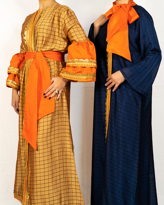 Silk bronze caftan