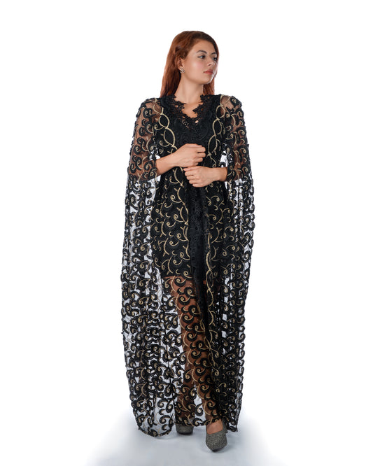 Dantel embroidery bisht