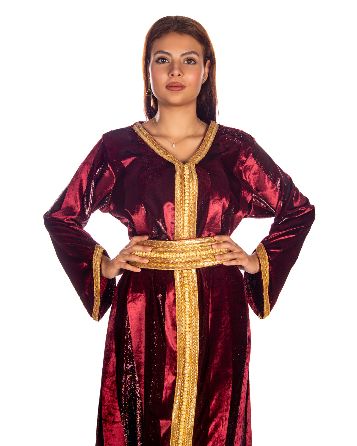 Burgandi morrocan kaftan