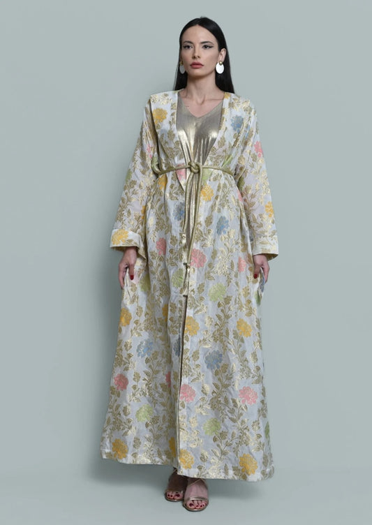 Jaqquard satin kaftan