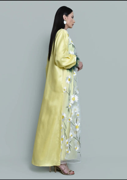 Organza embroidered kaftan