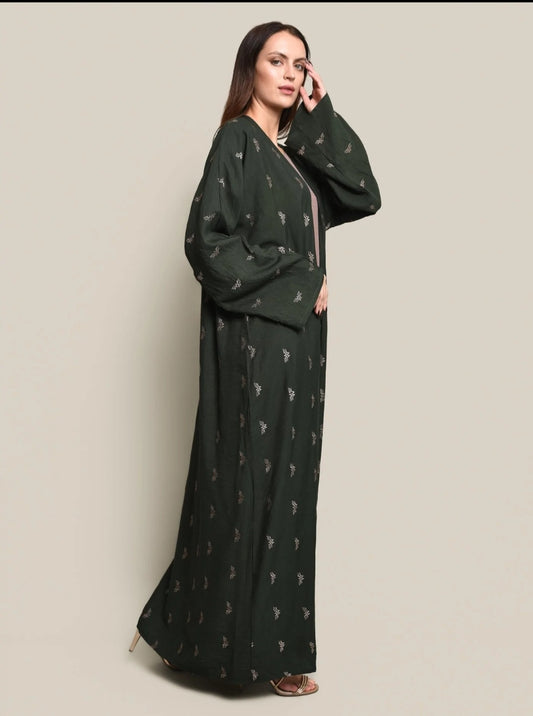 Crepe cotton abaya set