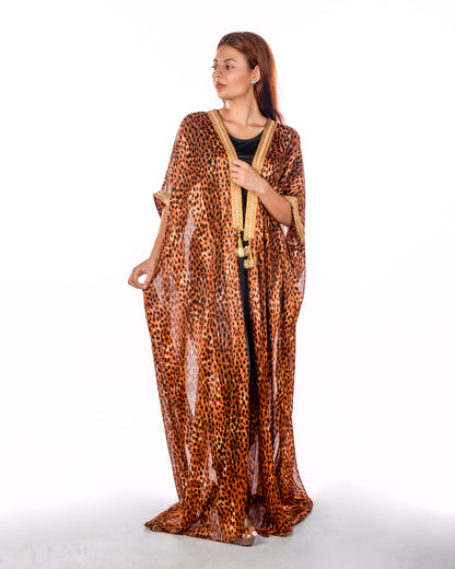 Tiger print bisht